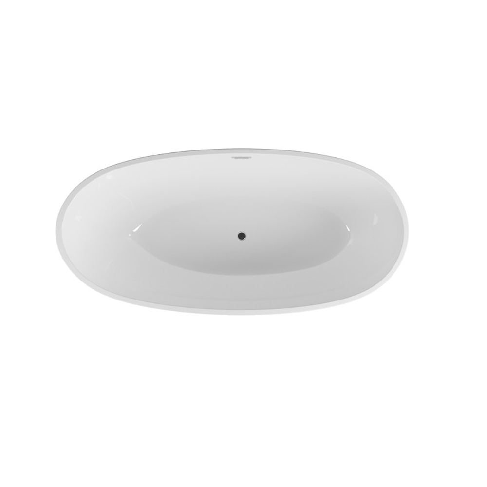 Ванна отдельностоящая Grossman Fly GR-1104MB (170х75х58) цвет черный/белый матовый,1 место