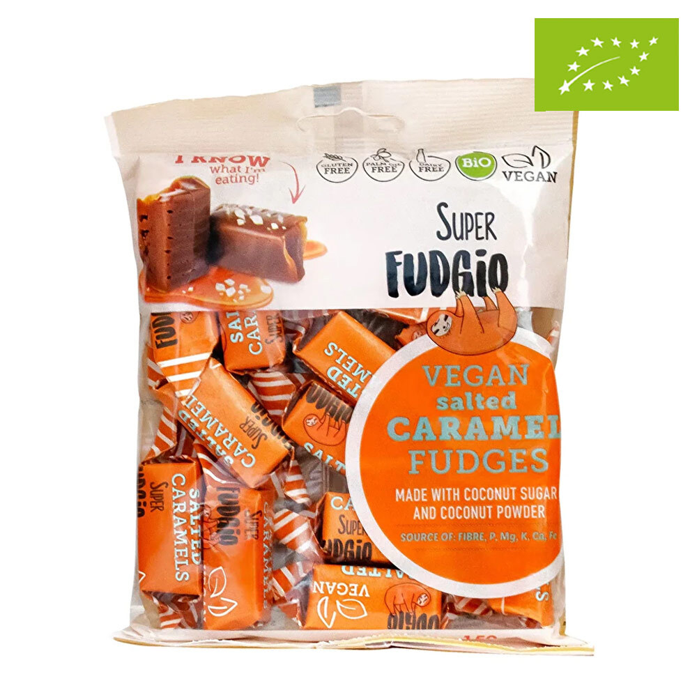 Конфеты органические Super Fudgio с соленой карамелью, 150 г