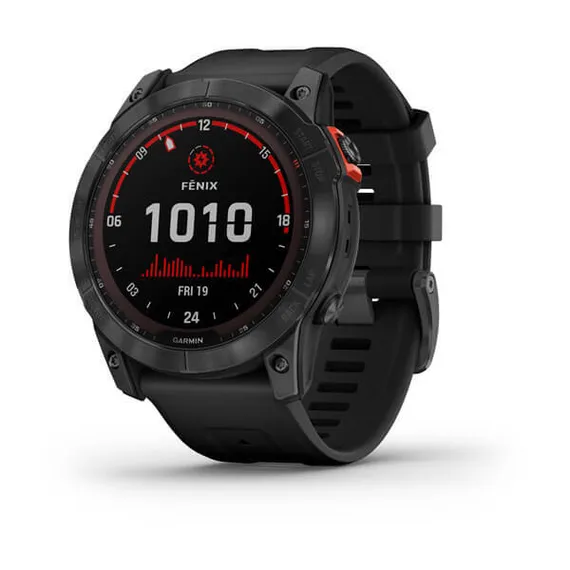 Умные часы Garmin Fenix 7X Solar Серый с черным ремешком 010-02541-01