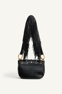 ZARA КОЖАНАЯ СУМКА ЧЕРЕЗ ПЛЕЧО С ЗАКЛЕПКАМИ — LIMITED EDITION, ЧЕРНЫЙ
