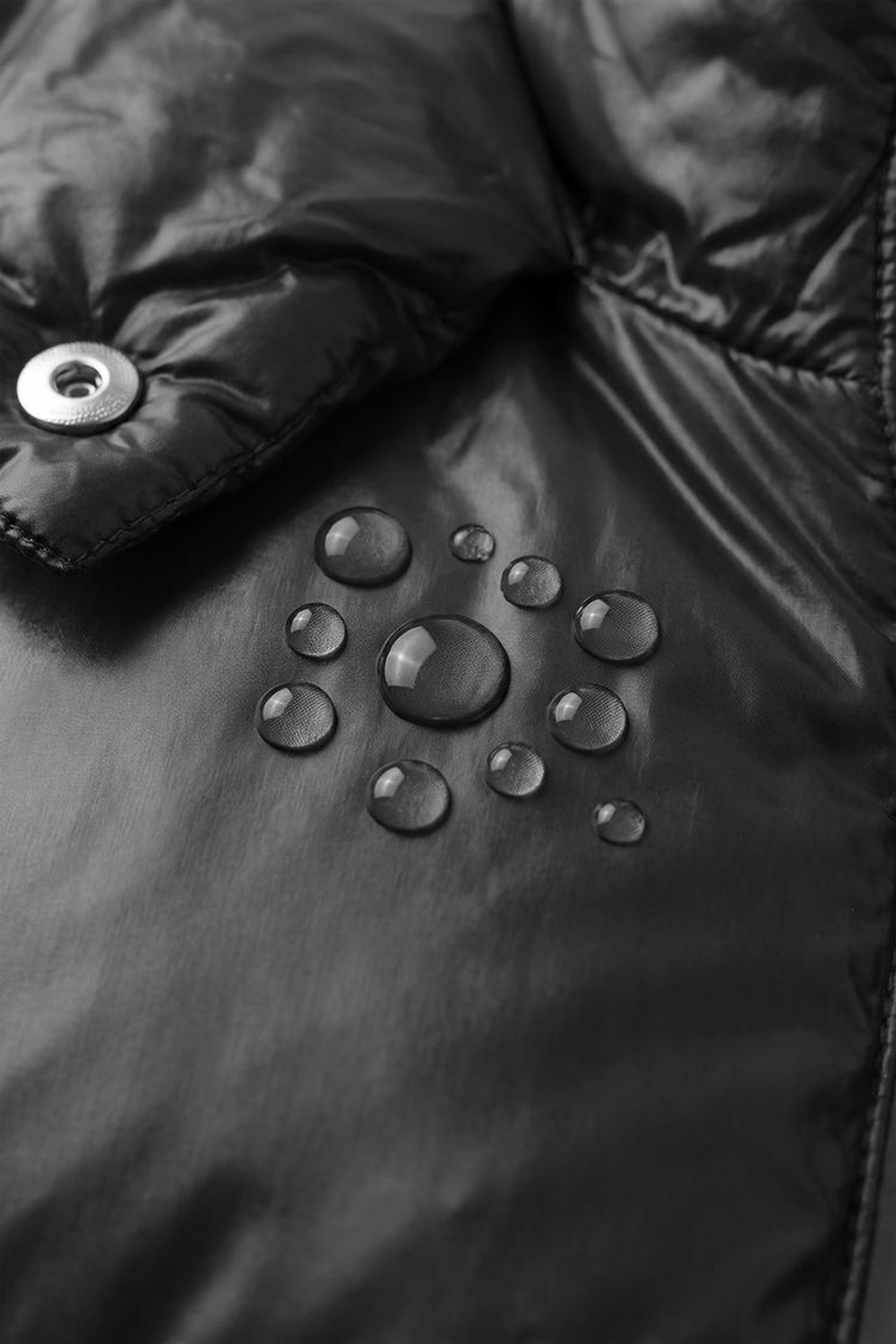 ZARA ПУХОВИК 50% ПУХА И 50% ПЕРА WATER REPELLENT WIND RESISTANT THERMAL INSULATION, ЧЕРНЫЙ
