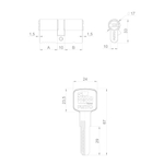 Цилиндровый механизм Z3000Key70(30+10+30) СP хром