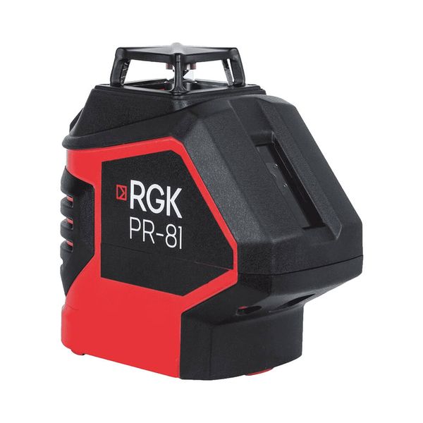 Комплект: лазерный нивелир (уровень) RGK PR-81 с красным лучом + штатив RGK LET-170, RGK