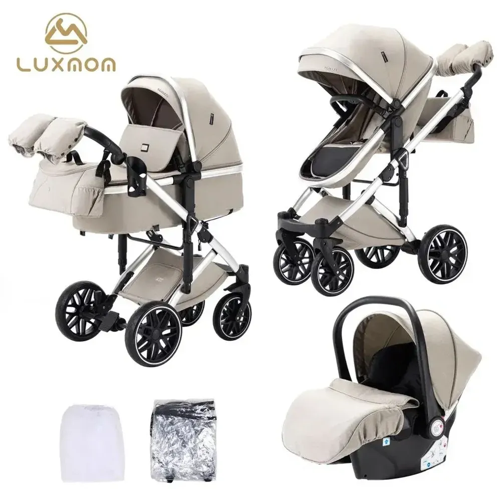 Детская коляска Luxmom F2A 3в1 (хаки) Детская коляска Luxmom F2A 3в1 (хаки)