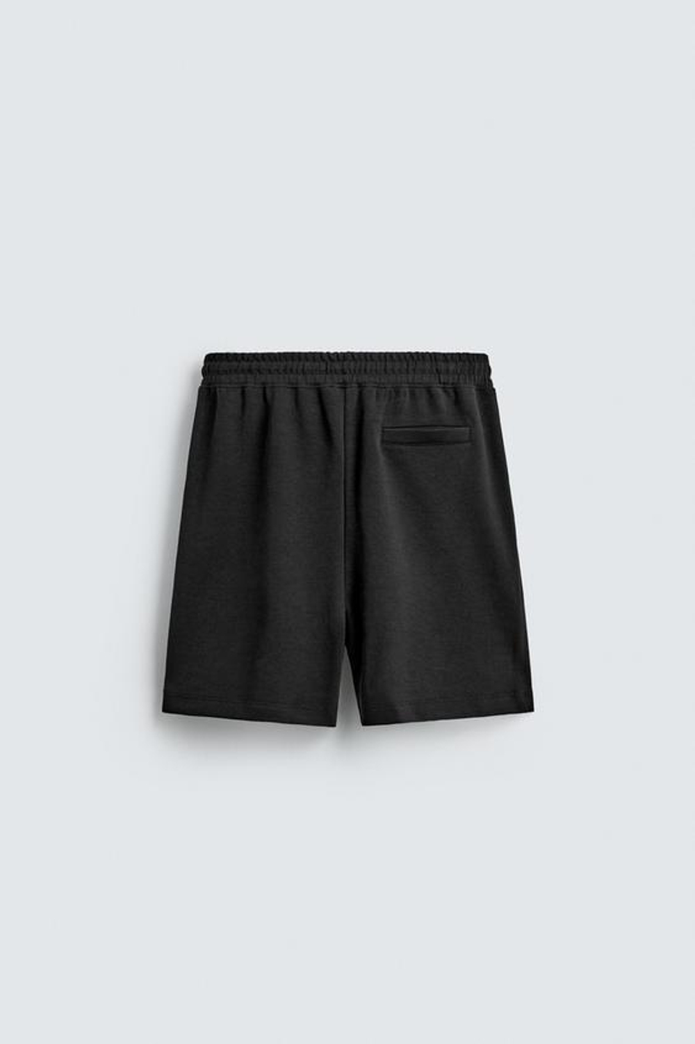ZARA ШОРТЫ-ДЖОГГЕРЫ RELAXED FIT INTERLOCK, ЧЕРНЫЙ