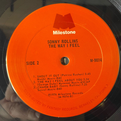 Винтажная виниловая пластинка LP Sonny Rollins The Way I Feel (США 1977) (Промо)