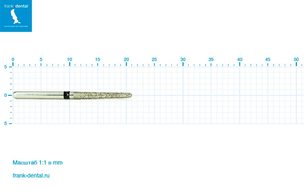 Бор алмазный черный Frank Dental типа FG - D.856L.014.SG.FG