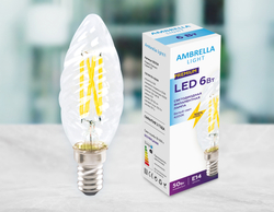 202124 Filament LED C35 6W E14 4200K (50W) 220-240V