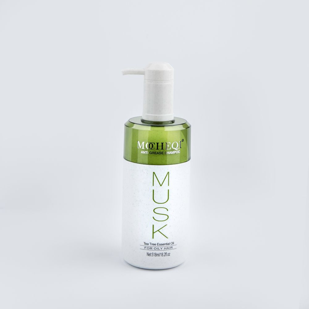 MOCHEQI Professional Musk Anti-Grease Shampoo — шампунь для жирной кожи головы с кератином и маслом чайного дерева