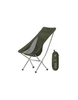 Кресло туристическое Naturehike YL06 складное, высокая спинка, до 150 кг, зеленое