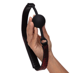 Двусторонний силиконовый кляп-шар Fifty Shades of Grey Sweet Anticipation Adjustable Silicone Ball Gag Black-Red