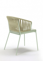 Кресло плетеное Scab Design Lisa Filo Nest, зеленый шалфей, песочный, зеленый