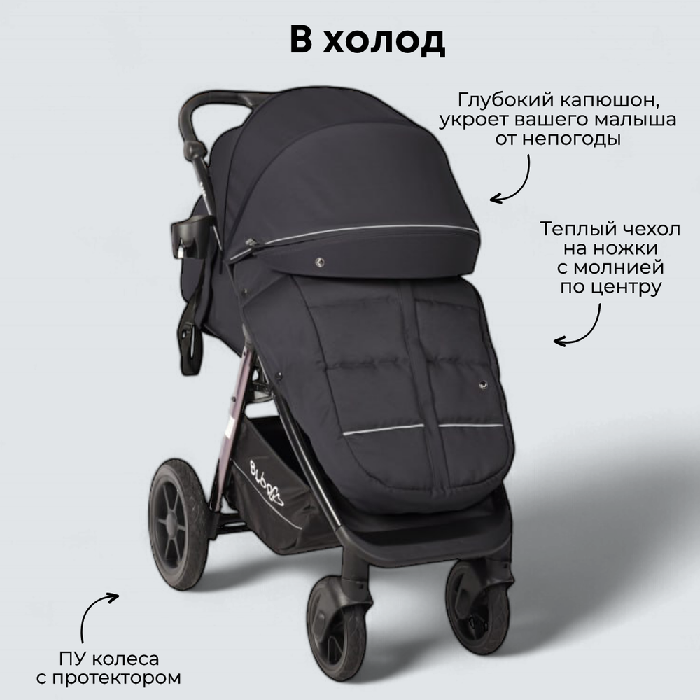 Коляска детская прогулочная BubaGo арт.BG 133-CH-5 MODEL BASS color/ цвет Dark Gray / Темно-серый