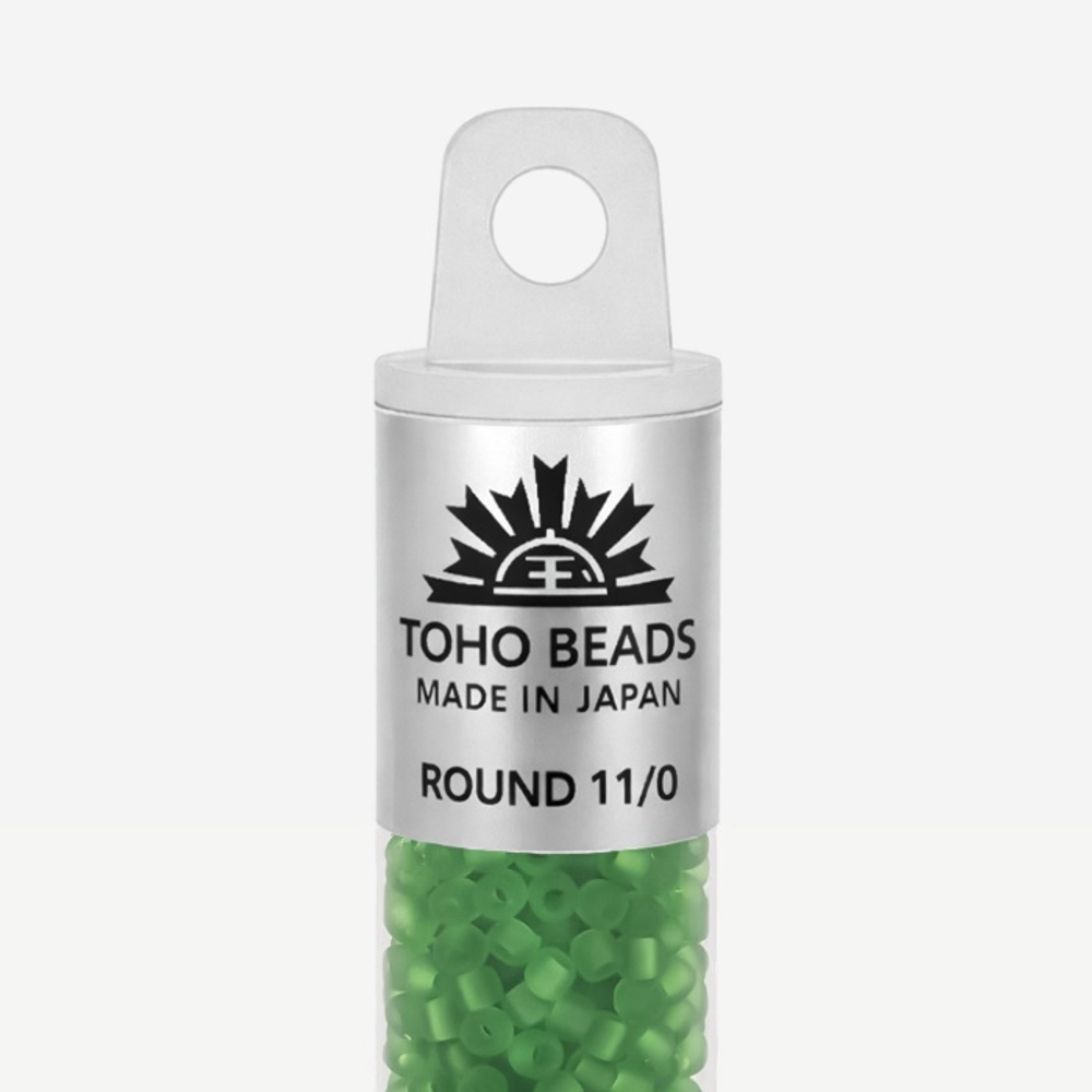 Японский бисер TOHO Round 11/0 (№7F), прозрачный матовый