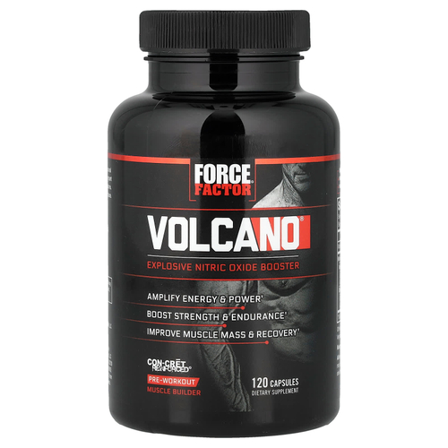 Force Factor, Volcano®, взрывной усилитель оксида азота, 120 капсул
