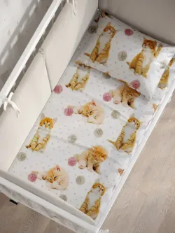 Постельное белье детское перкаль Сказка "Котята"