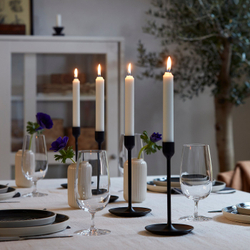 IKEA JUBLA  (ИКЕА ЙУБЛА)  -  Свеча для канделябра без аромата - белый 19 см