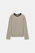 ФУТБОЛКА В ПОЛОСКУ С ДЛИННЫМИ РУКАВАМИ — ZARA