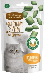 ДЕРЕВЕНСКИЕ ЛАКОМСТВА Подушечки для чистки зубов с кремом из курицы, 30 г