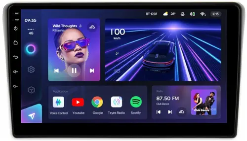 Магнитола для Toyota Avensis T250 2003-2009 (рамка черная) - Teyes CC3L на Android 10, CarPlay, 4G SIM-слот