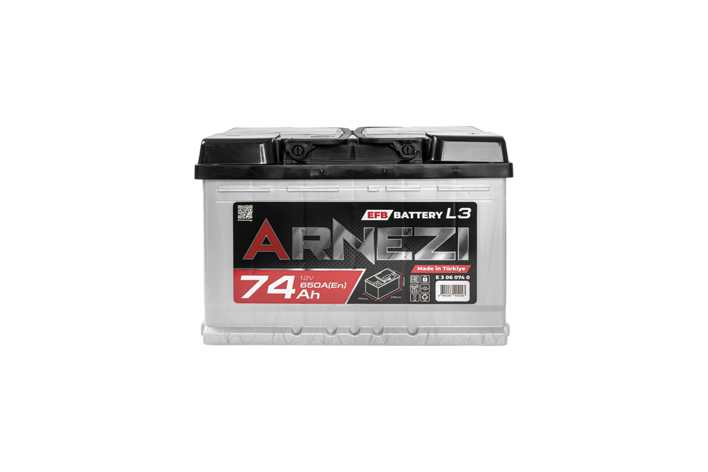 Аккумулятор ENRUN EFB Start-stop 78 А/ч обратный R+ 278x175x190 L3 EN 750 А