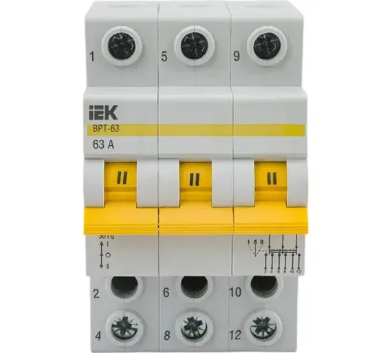 Переключатель трехпозиционный  IEK ВРТ-63 3П 63А  38348