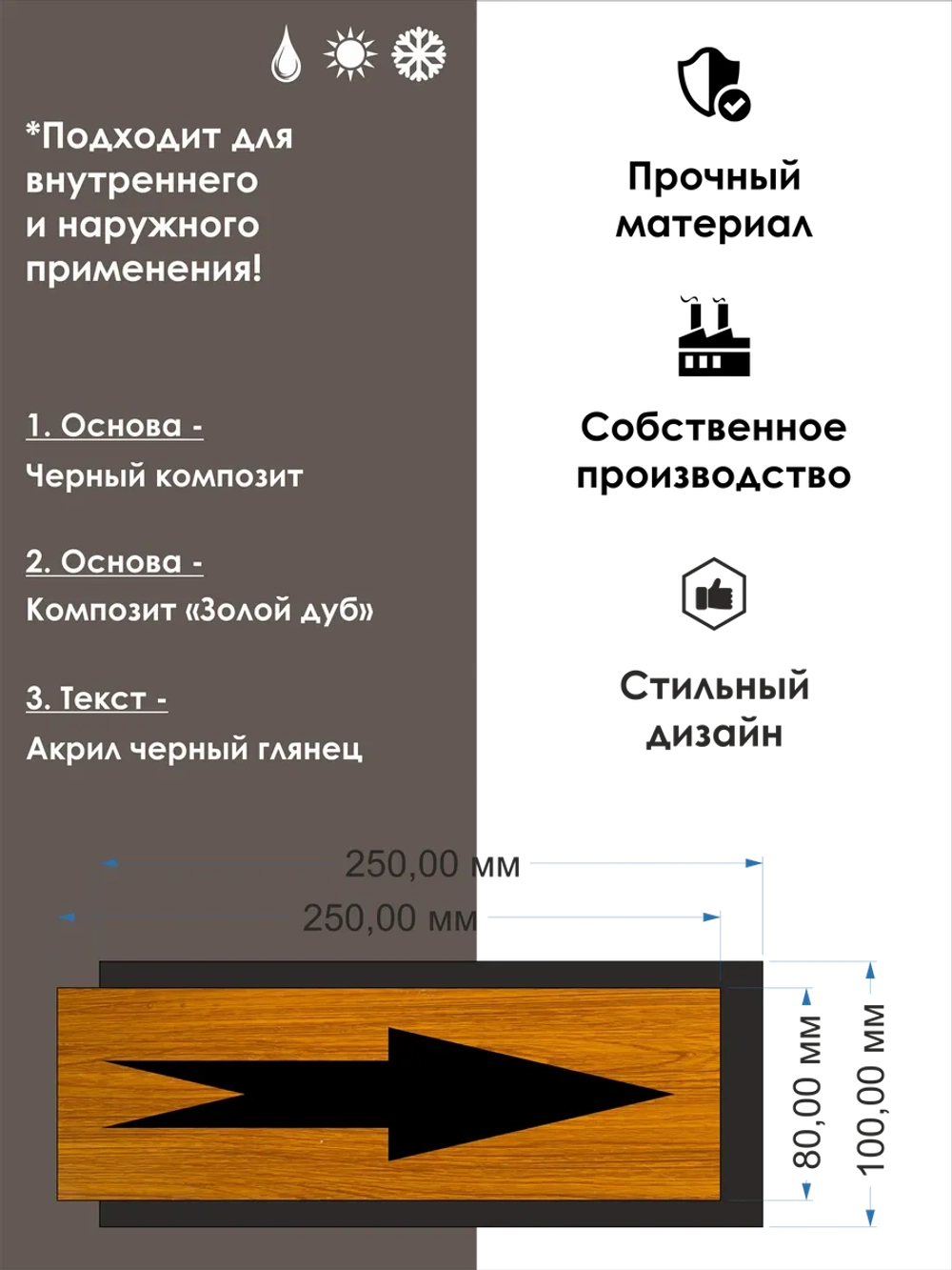 Табличка на дверь информационная стрелка