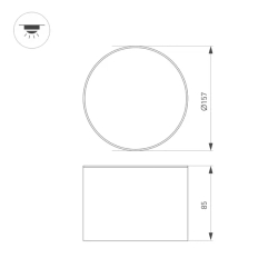 Светильник SP-CYLINDO-R160-18W Day4000 (BK, 110 deg, 230V) (Arlight, IP54 Металл, 3 года) 043963