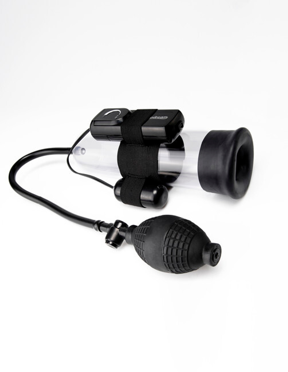 Помпа мужская Pump Worx Beginner's Vibrating Pump с вибрацией черная (Цвет: прозрачный с черным)