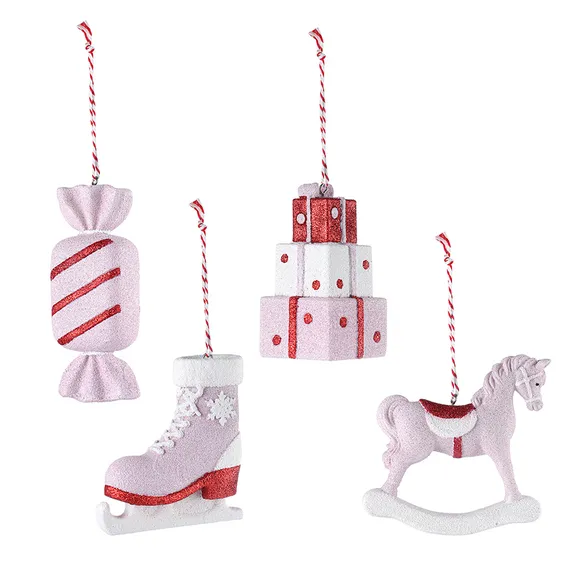 Набор ёлочных украшений pink fairytale из коллекции new year essential