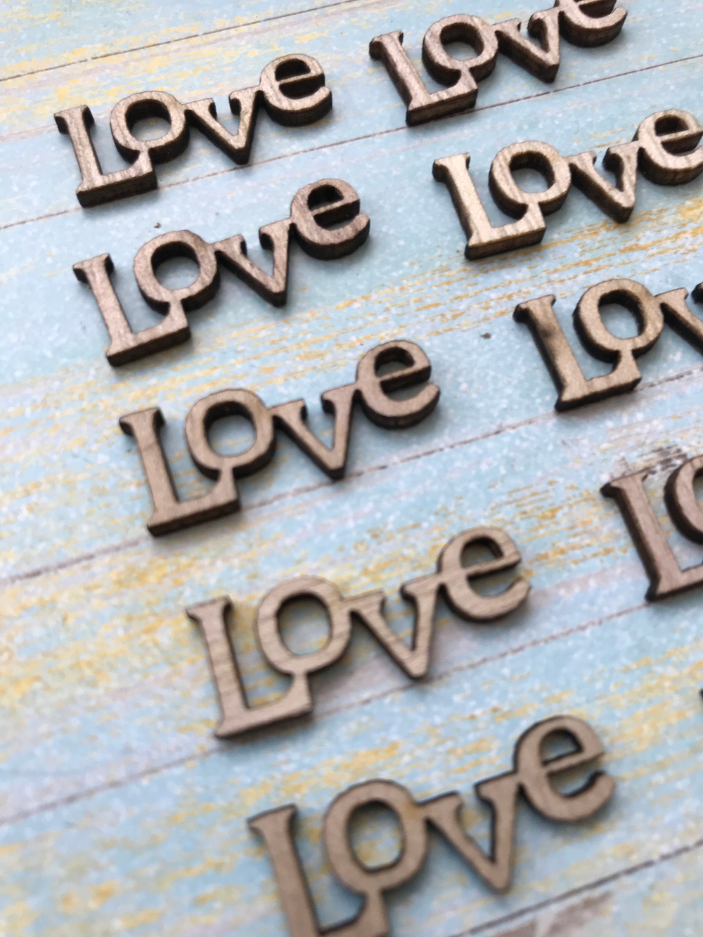 Декор деревянный "Love" (10 шт.), арт 07023
