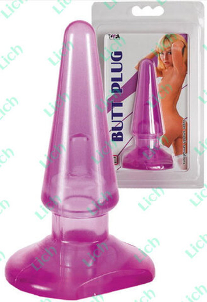 Фиолетовая анальная пробка BUTT PLUG