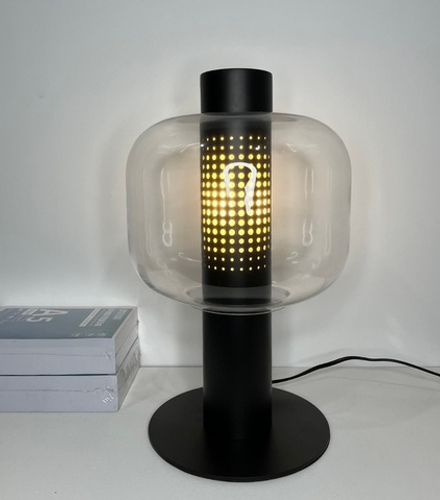 Table design lamp Bonbori by Brokis (Clear/Black)