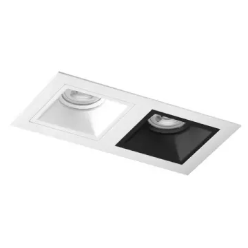 Комплект из светильника и рамки 2*GU5.3 D5260607WBMOD черный/белый Domino Lightstar