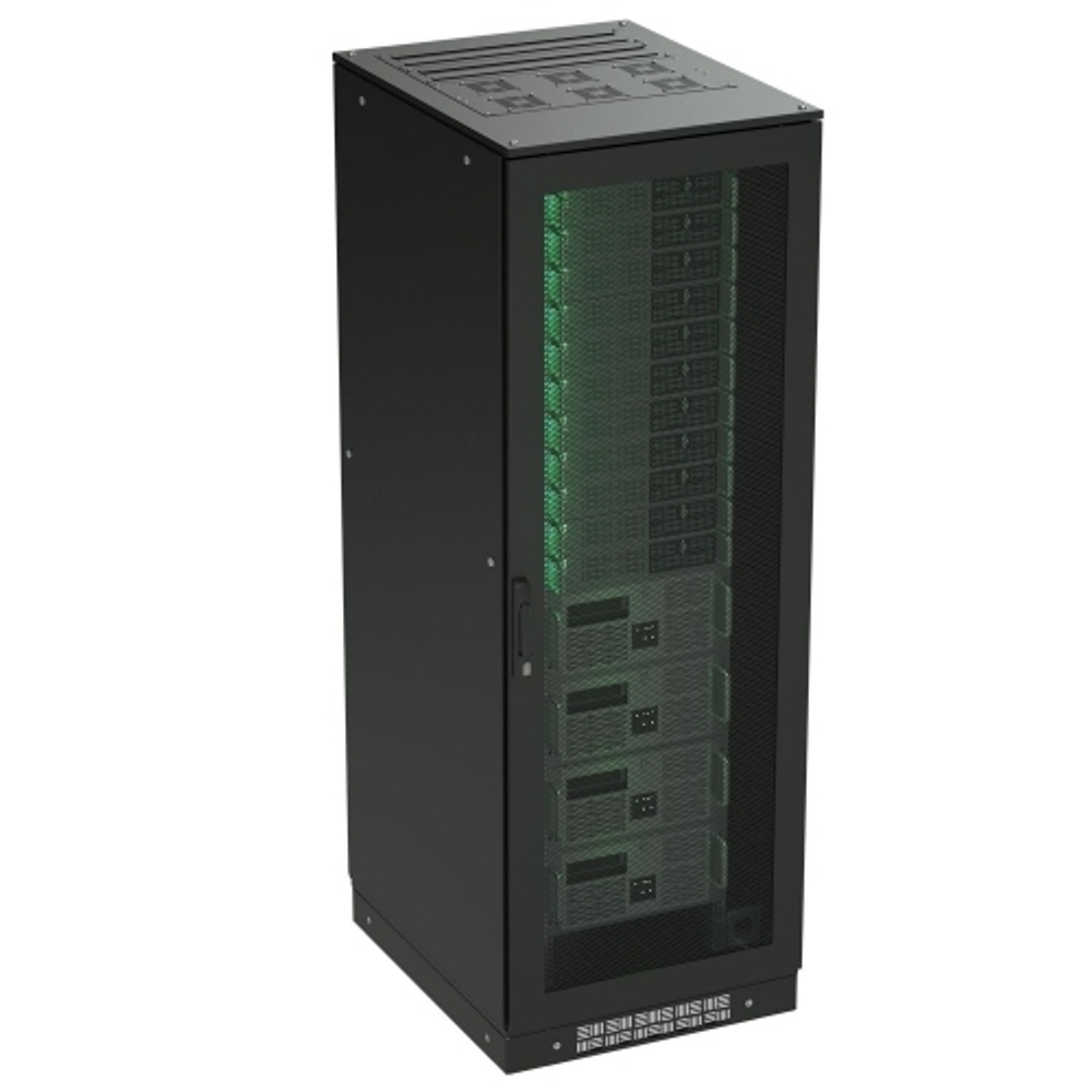 Напольный 19" IT-корпус ДКС серии CQE 24U 800х1200х800, двери перфорированная+перфорированная, панели для крыши, кабельный ввод,RAL9005