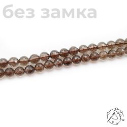 Нить бусин раухтопаз с огранкой 10 мм