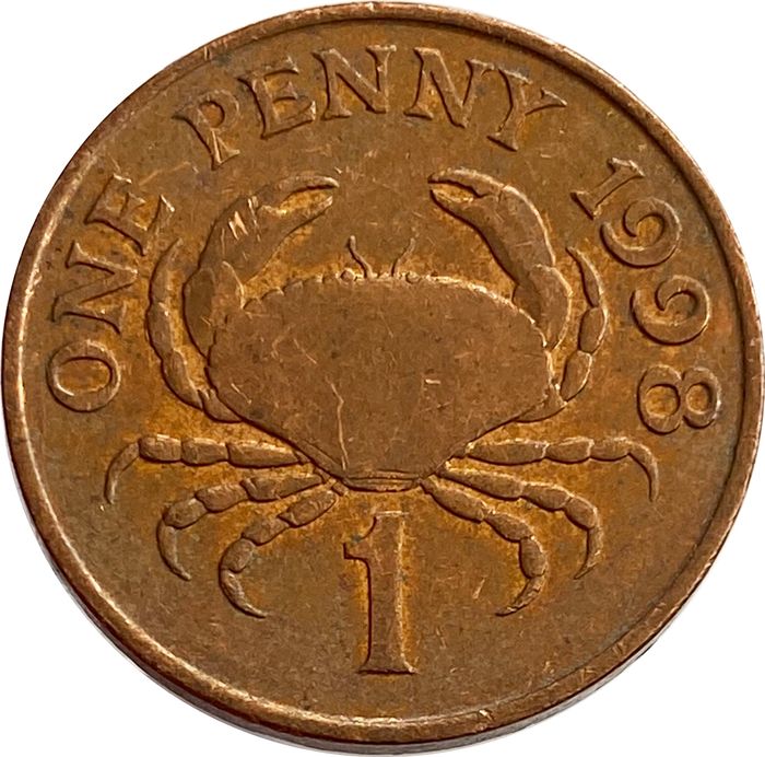 1 пенни 1998 Гернси