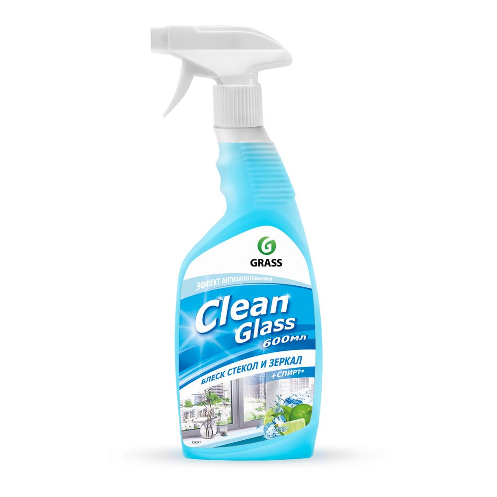 Средство для мытья стекол и зеркал Grass Clean Glass Голубая лагуна, 600 мл, 52927