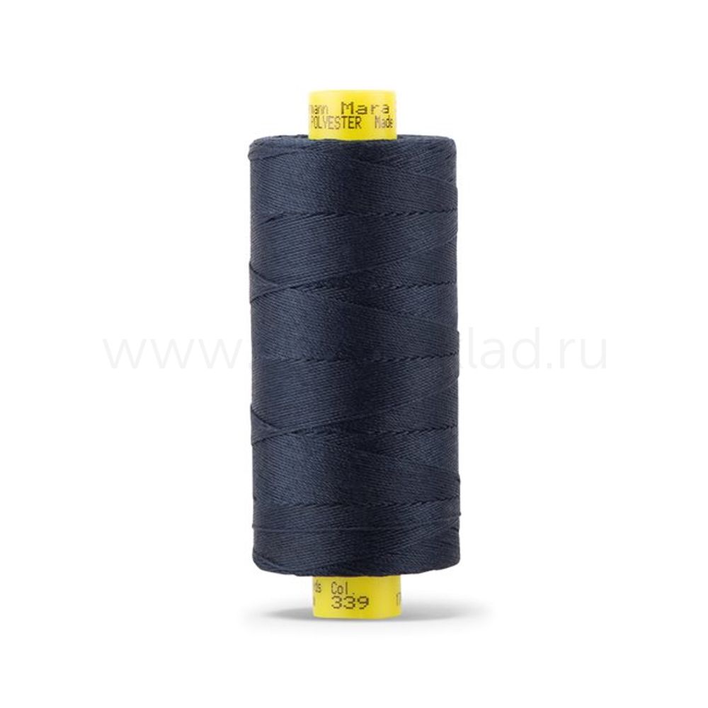 Нитка Gutermann Mara 30 (300 метров), 1 кат., для отстрочки | 339 т.чернильно-синий