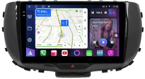 Магнитола для KIA Soul 3 2019+ - FarCar S500-TS18 монитор 9.5" QLED на Android 14, CarPlay, 4G SIM-слот