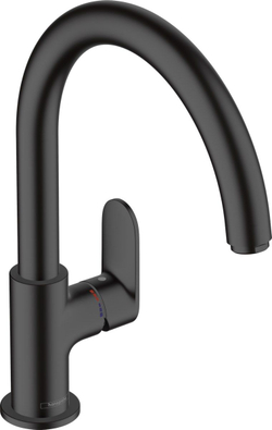 Смеситель для кухни Hansgrohe Vernis Blend M35 Кухонный однорычажный, 210 матовый чёрный 71870670