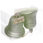Ёлочные игрушки «Мерцающий сон» Колокольчик 10*4 см (набор 2шт), Нежно-зеленый