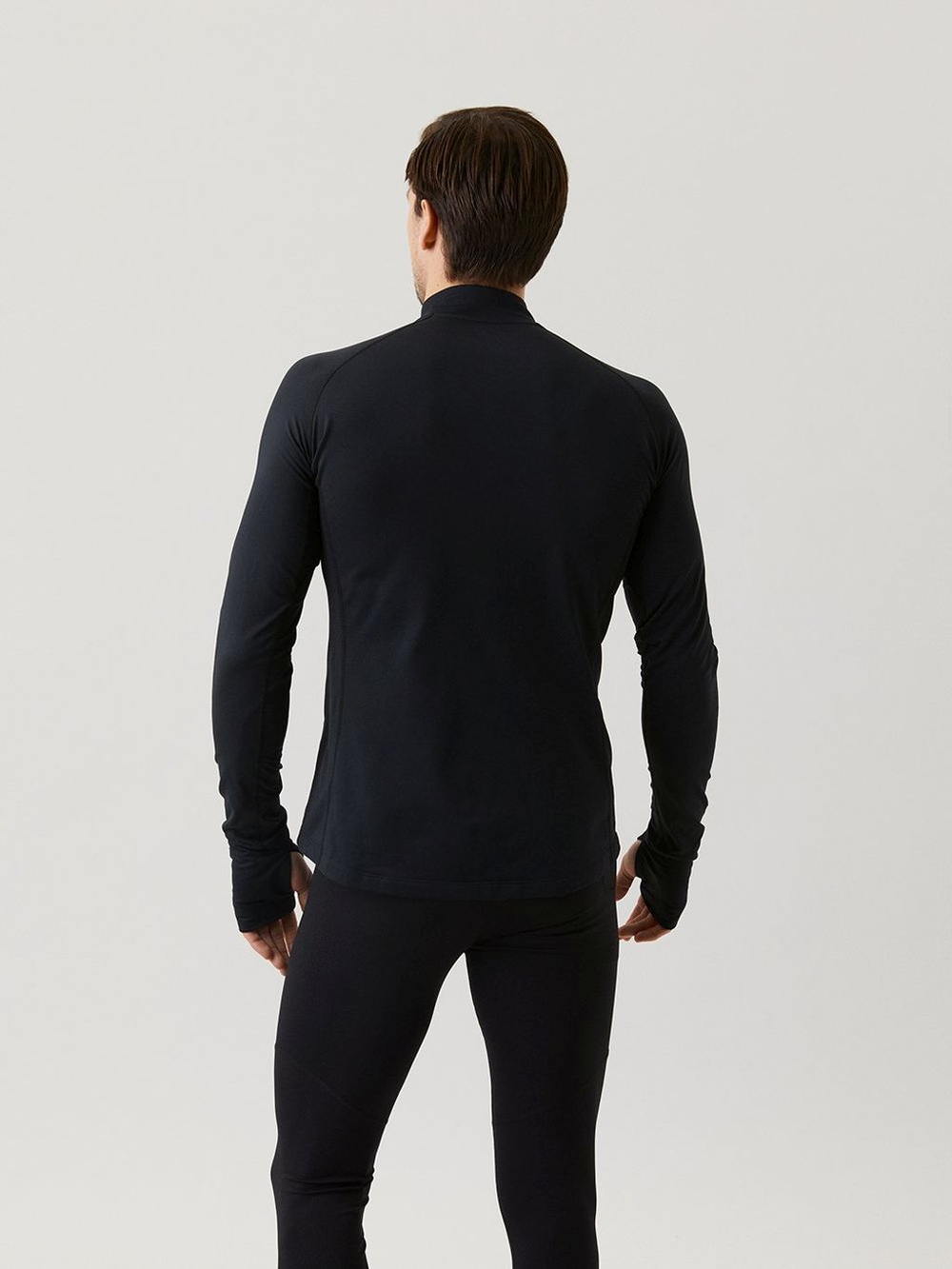 Мужская теннисная кофта Björn Borg Borg Midlayer Half Zip M - black beauty