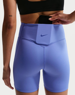Nike Universa Женские велосипедные шорты с высокой талией и без шва спереди, длина 13 см