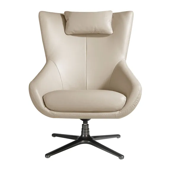 Крутящееся кресло Angel Cerda 5090, бежевая кожа