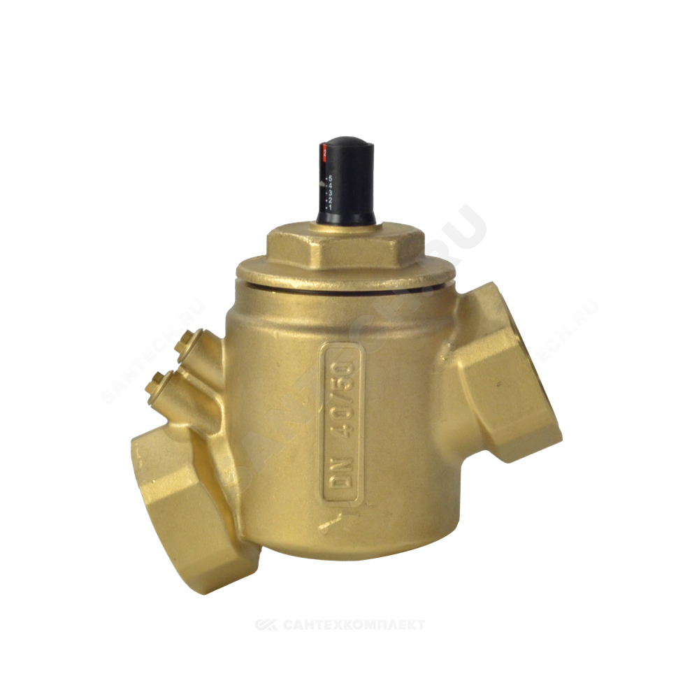 Клапан балансировочный автомат латунь R206A Ду 40 G1 1/2" A Ру25 ВР 3.1788 - 16.128 м3/ч без ниппелей Giacomini R206AY017