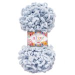 Пряжа Alize (Ализе) Puffy Fine / уп.5 мот. по 100 г, 14м, 500 серый A