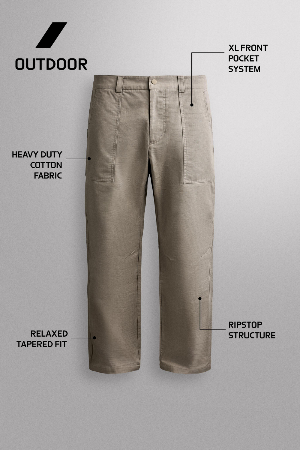БРЮКИ TAPERED FIT ДЛЯ СКАЛОЛАЗАНИЯ — ZARA