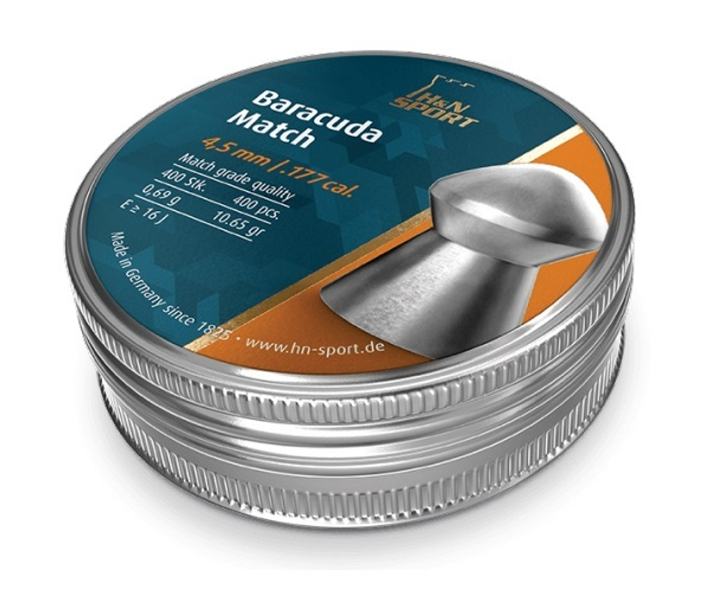 Пули пневматические "H&N" Barakuda Match 4.5 мм 0,69 гр. (400 шт)