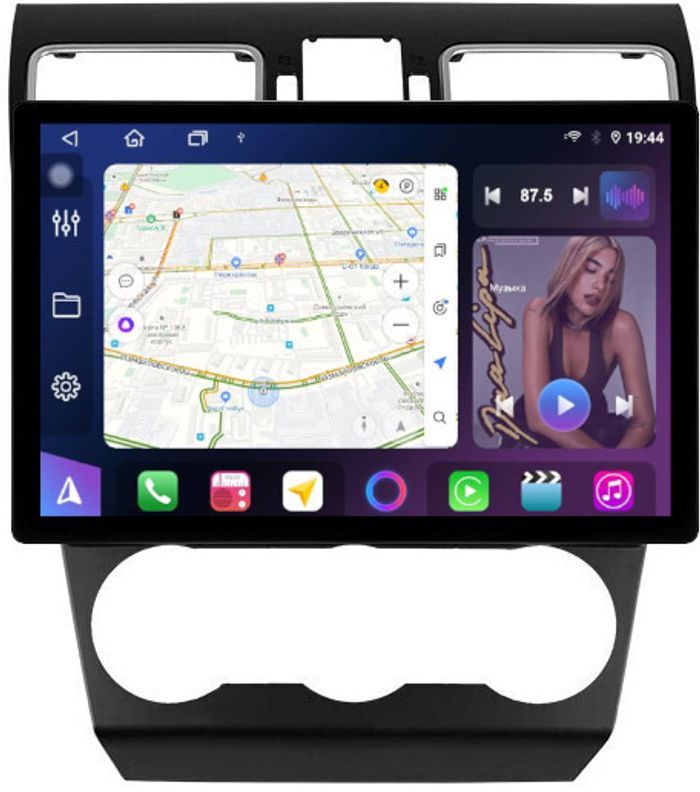 Магнитола для Subaru Forester 4 2015-2018, Impreza 4, XV 1 - FarCar GX877 монитор 13" 2K QLED на Android 13, TS10, 6+128, CarPlay, 4G SIM-слот